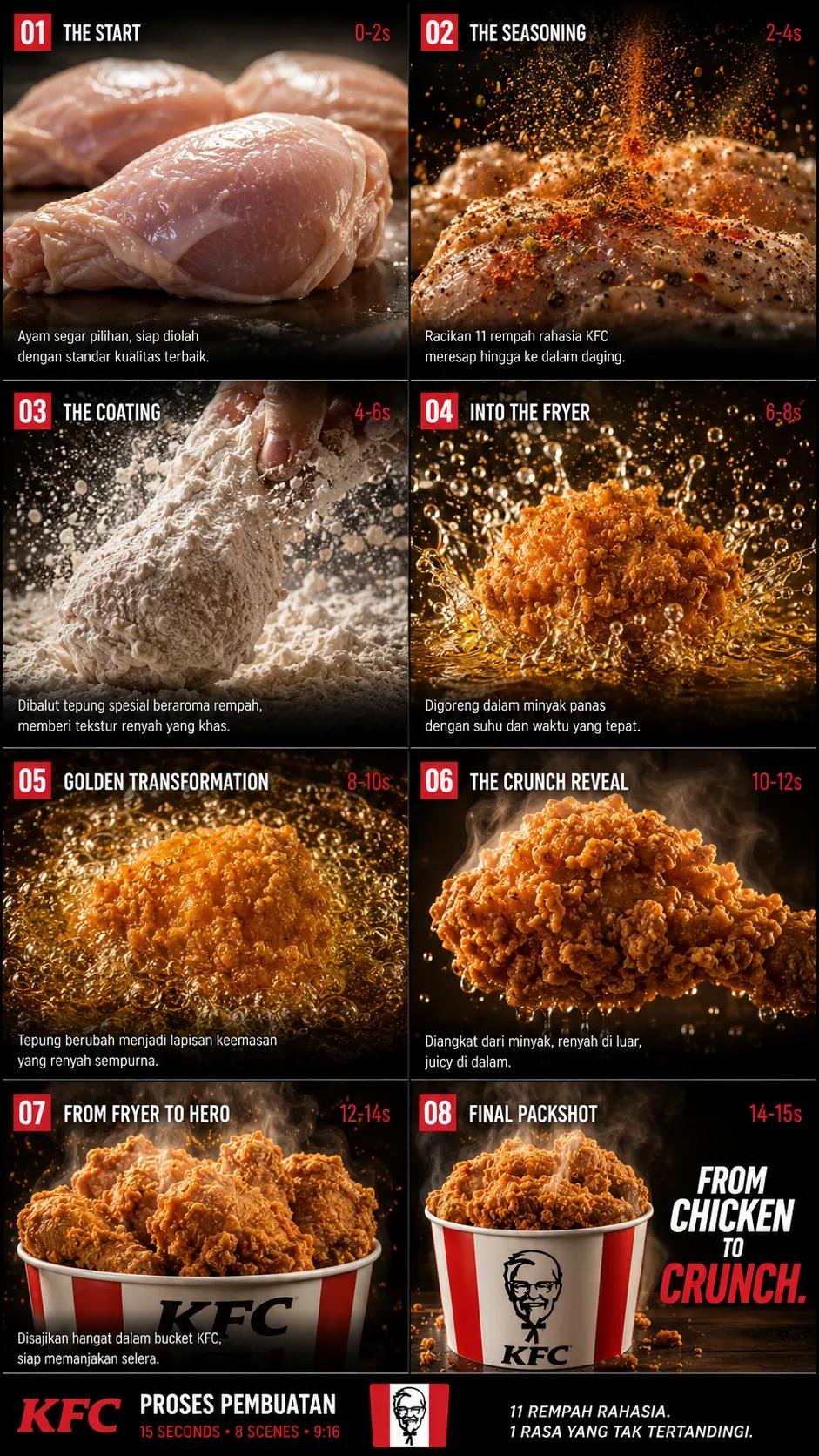 From Chicken to Crunch storyboard