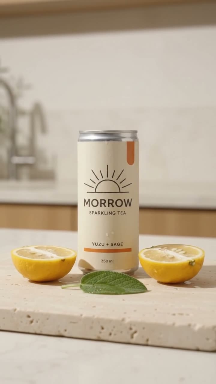 MORROW can between sliced yuzu halves, hook B