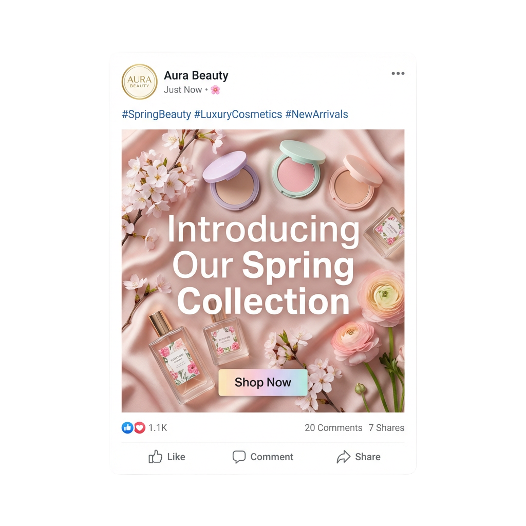 Facebook spring launch post