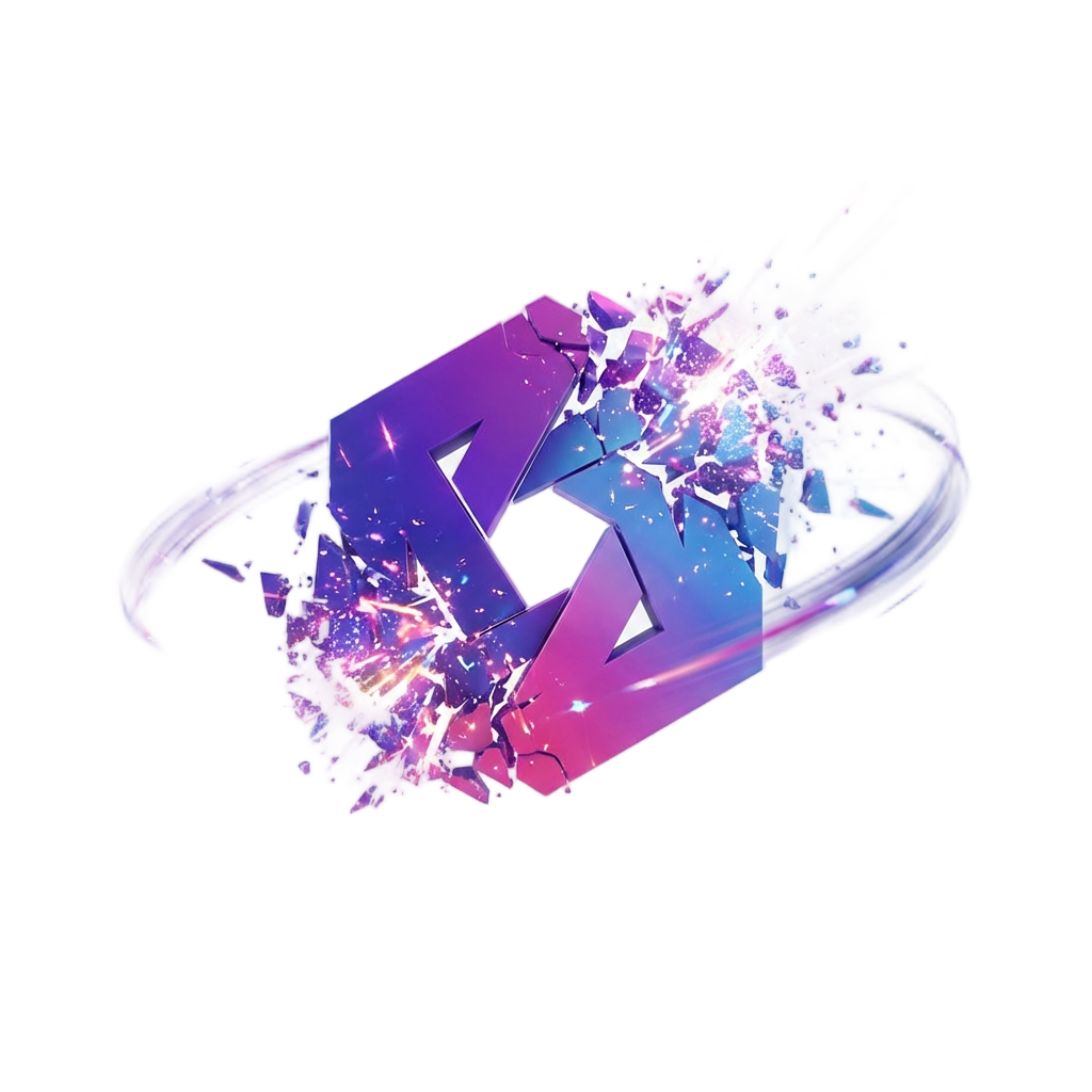 3D logo animation burst