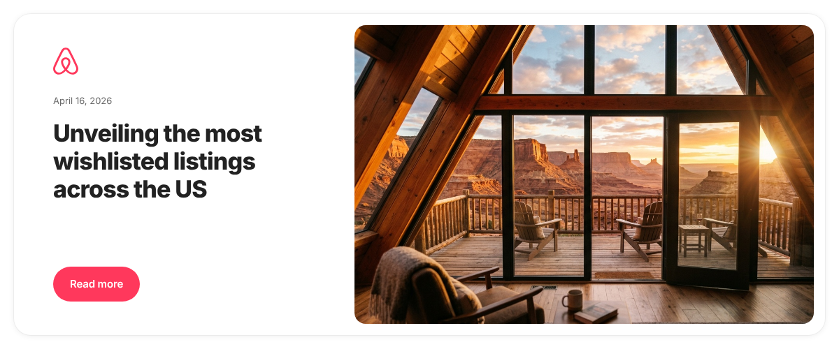 An Airbnb campaign banner generated from the same saved brand theme