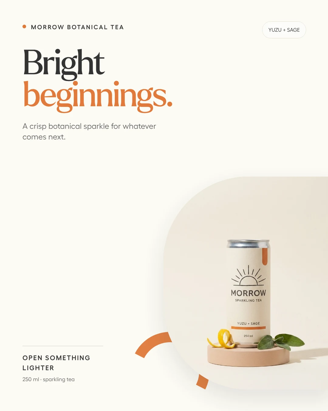 Typography-led MORROW social campaign card